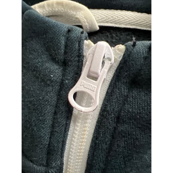 Vintage Y2K Puma Full Zip Logo sweatshirt jacket Black Size Medium - Picture 11 of 11